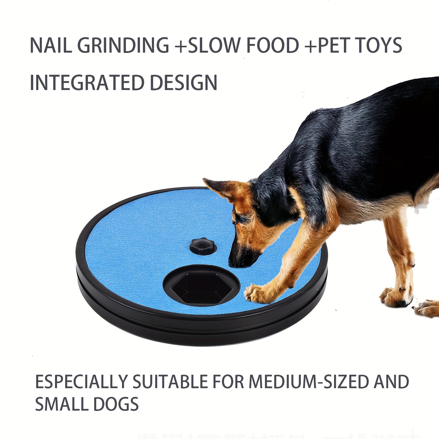 Multifunctional Dog Nail Scratch Pad Dog Nail Grinder Alteractive,  Interactive Dog Food Dispenser Plate Toy, Dog Training Plate Bowl
