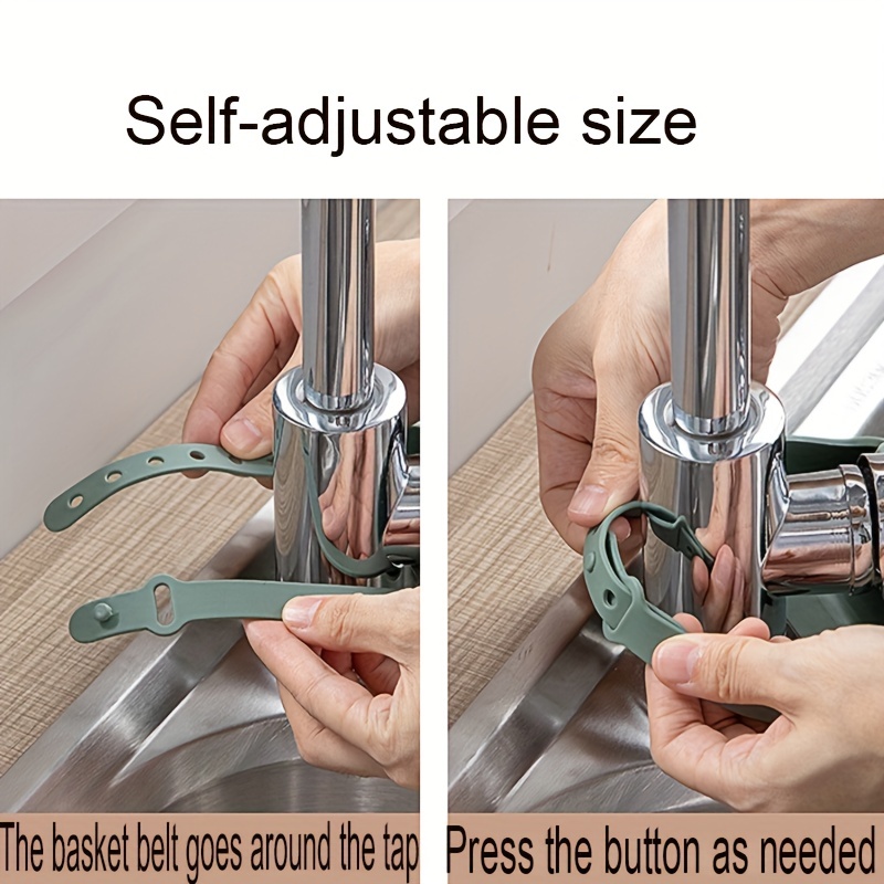 Multifunctional Silicone Sink Sponge Rack With Adjustable Shoulder