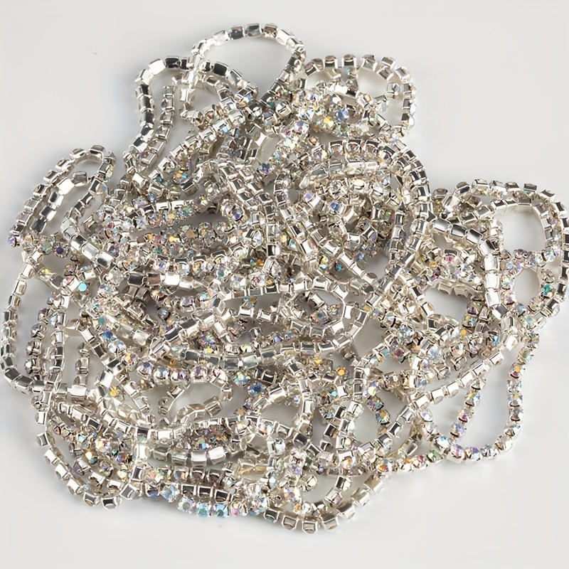 1yard Glitter Crystal Rhinestones For Clothing Loose - Temu