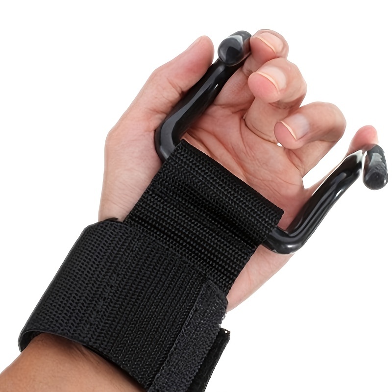 Weight Lifting Hooks Hand Grip Support Wrist Straps Men - Temu Canada