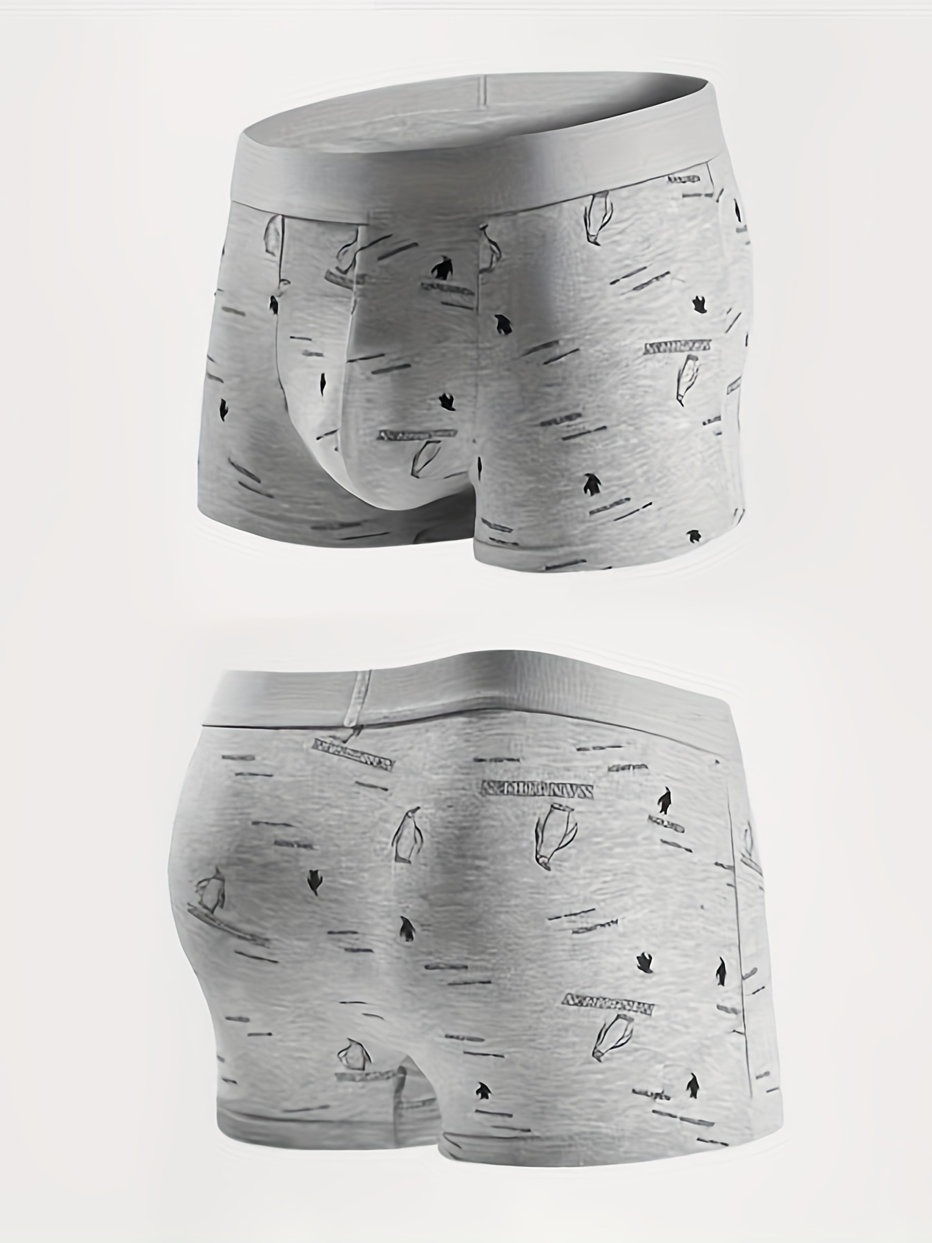Men's Fashion Letter Graphic Underwear Boxer Briefs Simple - Temu