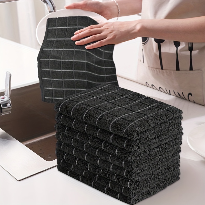 5 Paños Microfibra Platos Toalla Suave Superabsorbente Lavar - Temu