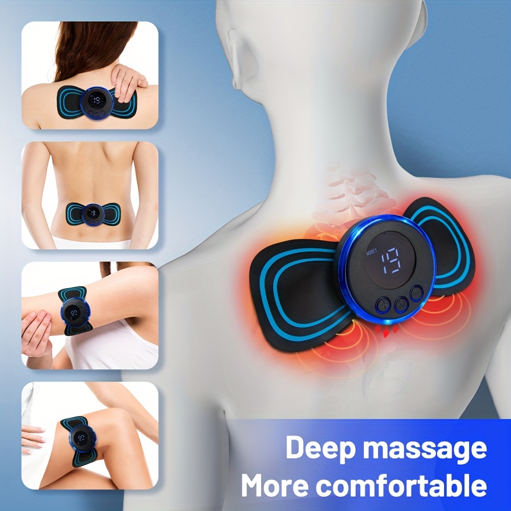 Masajeador electrico Recargable para Cuello Parche de masajes EMS para  vertebra
