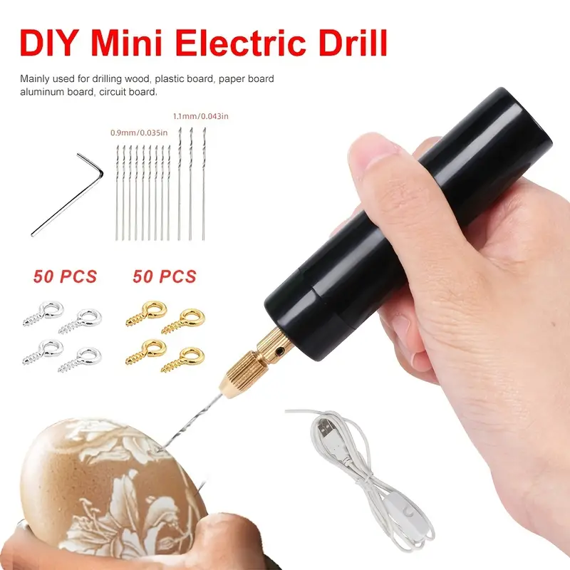 Mini Electric Drill Handheld Usb Drill Rotary Tools For - Temu Italy