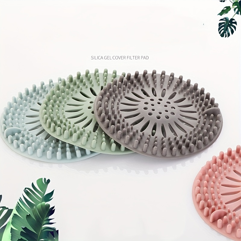 3pcs Creative Silicone Leakproof Pad Kitchen Sink Drain Filter Bathroom  Shower Drain Hair Catcher And Kitchen Sink Strainer