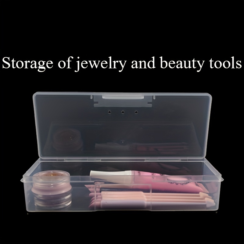 Hand-Held Desktop Nail Art Storage Box Plastic Scissors Makeup Organizer  Jewelry Polish Pen Container Manicure Tool Case