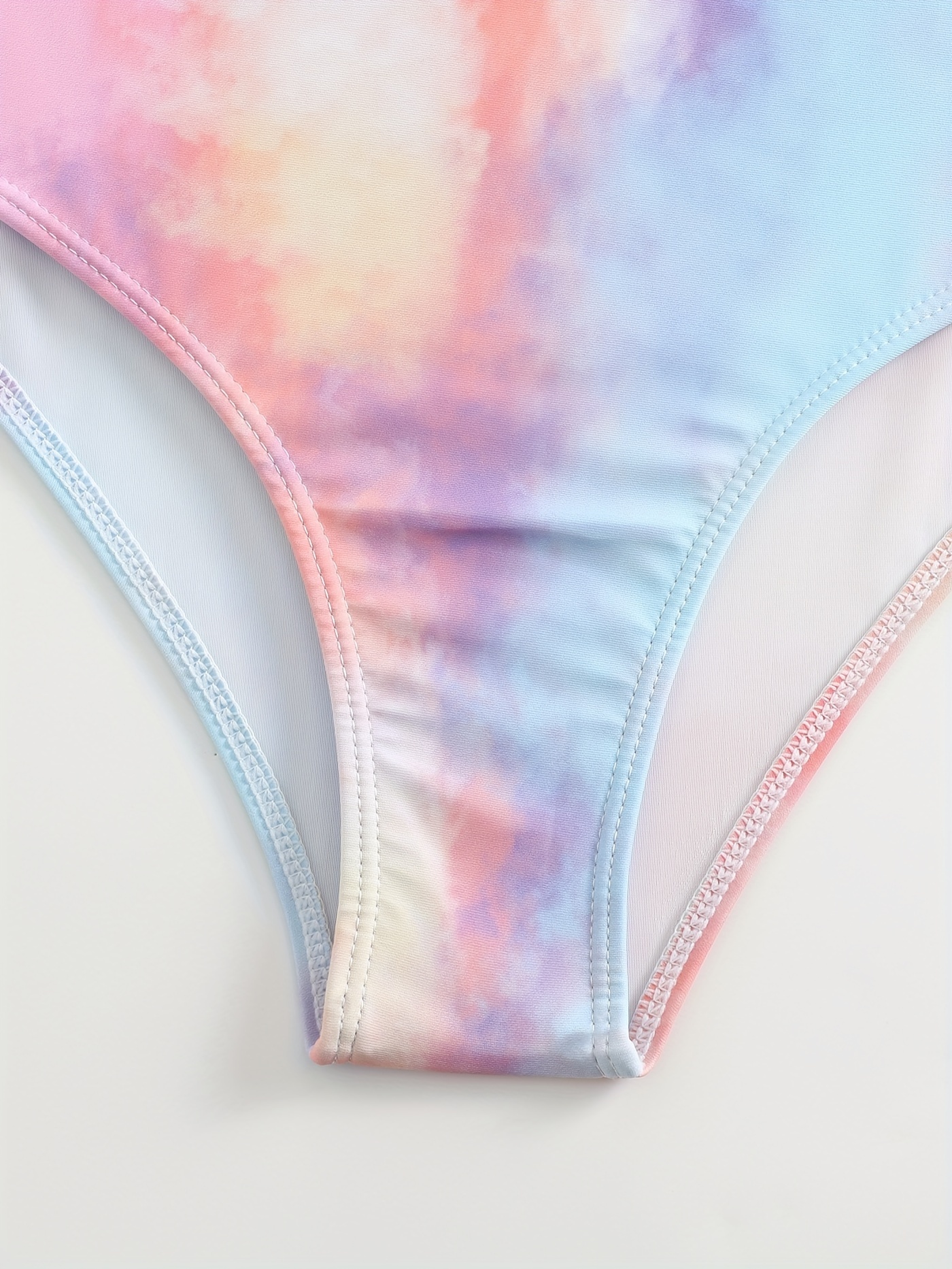 Vs Pink rainbow logo thong Panty NEW SIZE medium tye dye