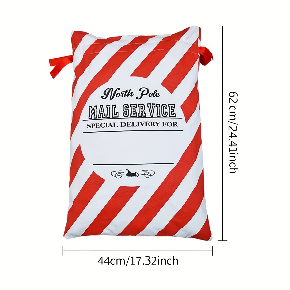 Merry Christmas Drawstring Canvas Santa Sack Large Capacity - Temu