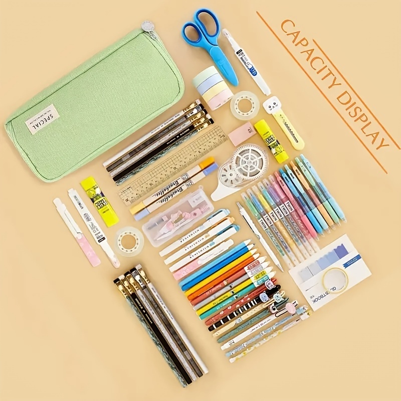 Large Capacity Pencil Bag 4/6 Layers Stationery Supplies Aesthetic