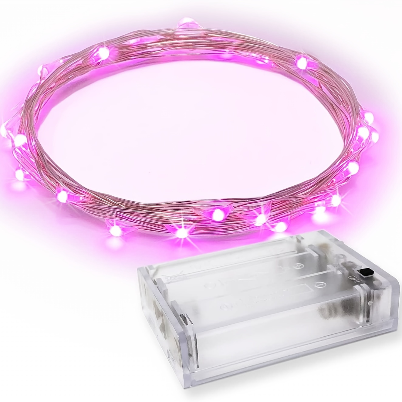 Battery operated pink lights