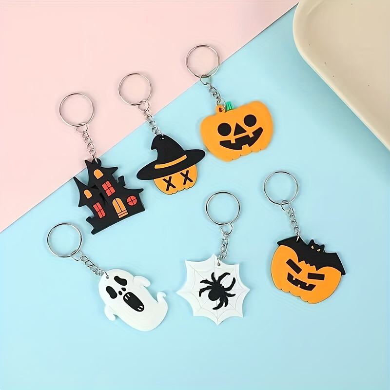 Jack and Sally Keychain Cartoon Character Wristlet Key Chain Ring Keys  Holder Scary Christmas Gift For Fans
