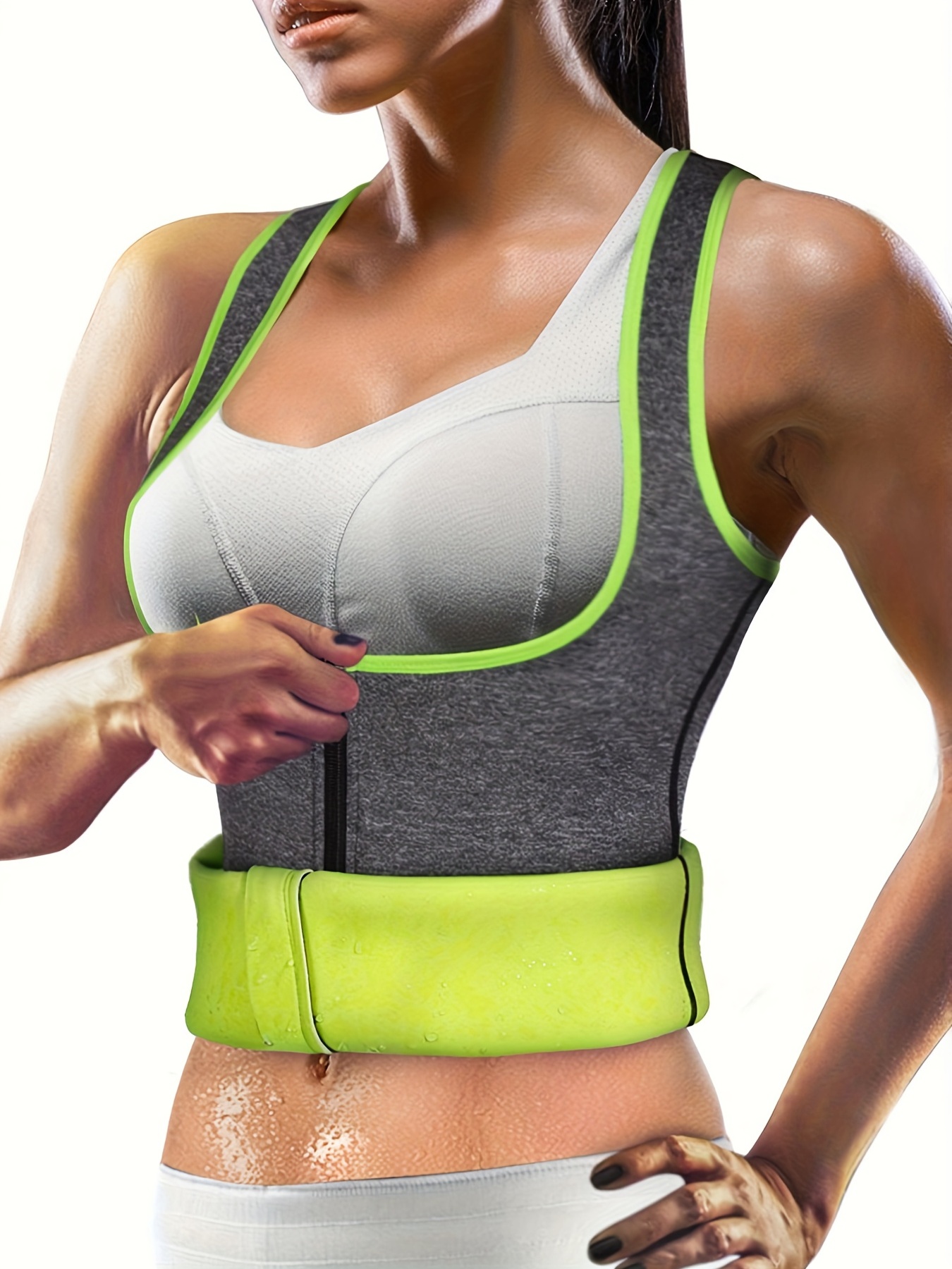 Women's Sweat Compression Vest Yoga Fitness Weight Loss - Temu Canada