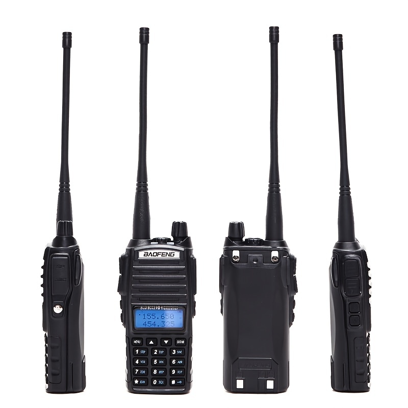  Baofeng UV-5R Radio bidireccional Banda dual 144-148/420-450Mhz  Walkie Talkie 1800mAh batería de iones de litio (negro) : Electrónica