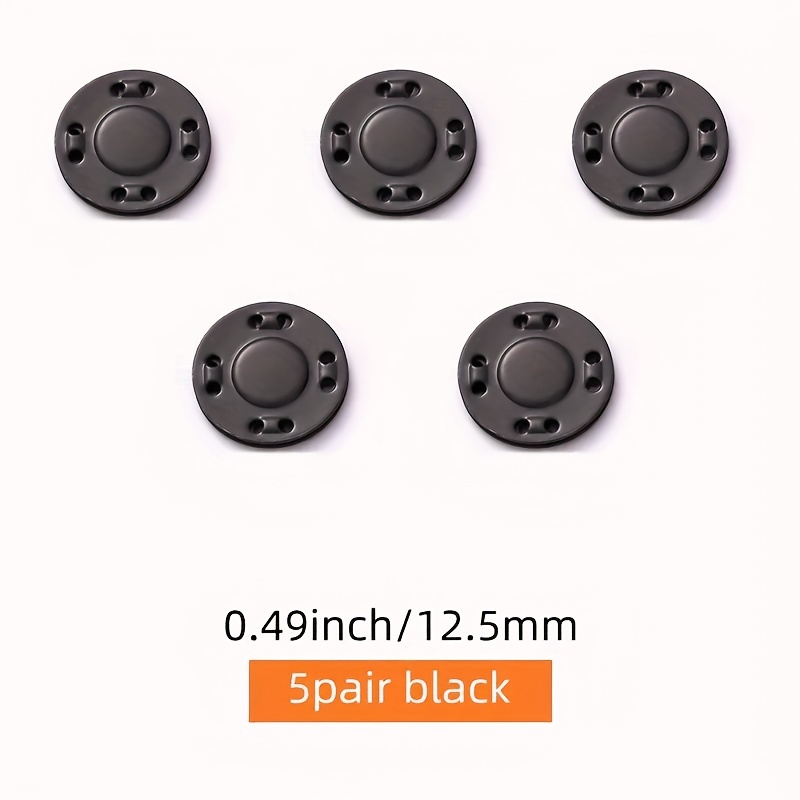TEMU 5 Pairs Of Magnetic Sewing Buttons Buckles For Diy Magnetic Buttons Used In Bags, Sewing, Crafts, Handbags, Clothes, And Diy Artifacts