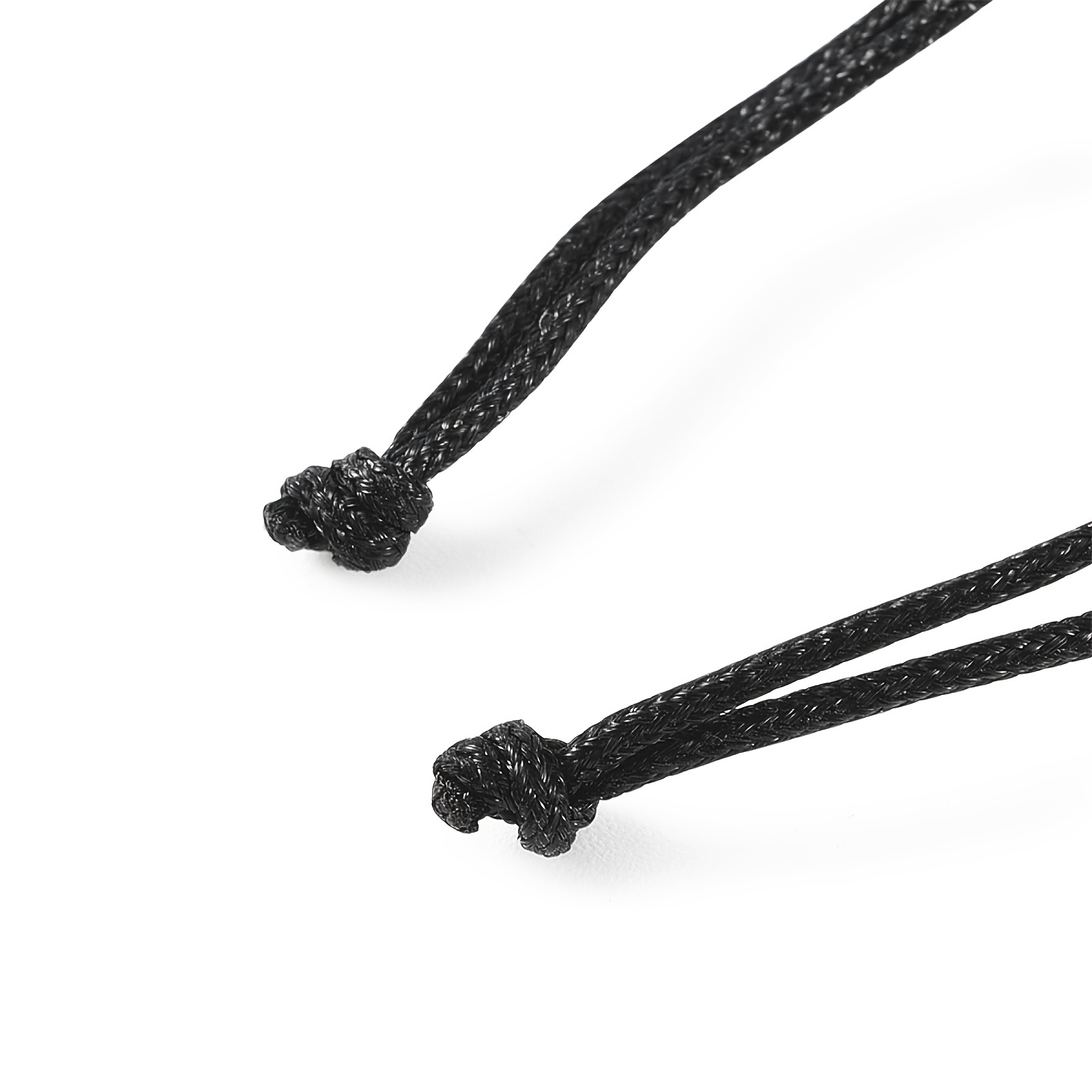 Braided Nylon Cord for DIY Bracelet Making, Black, 145~155x5x2mm