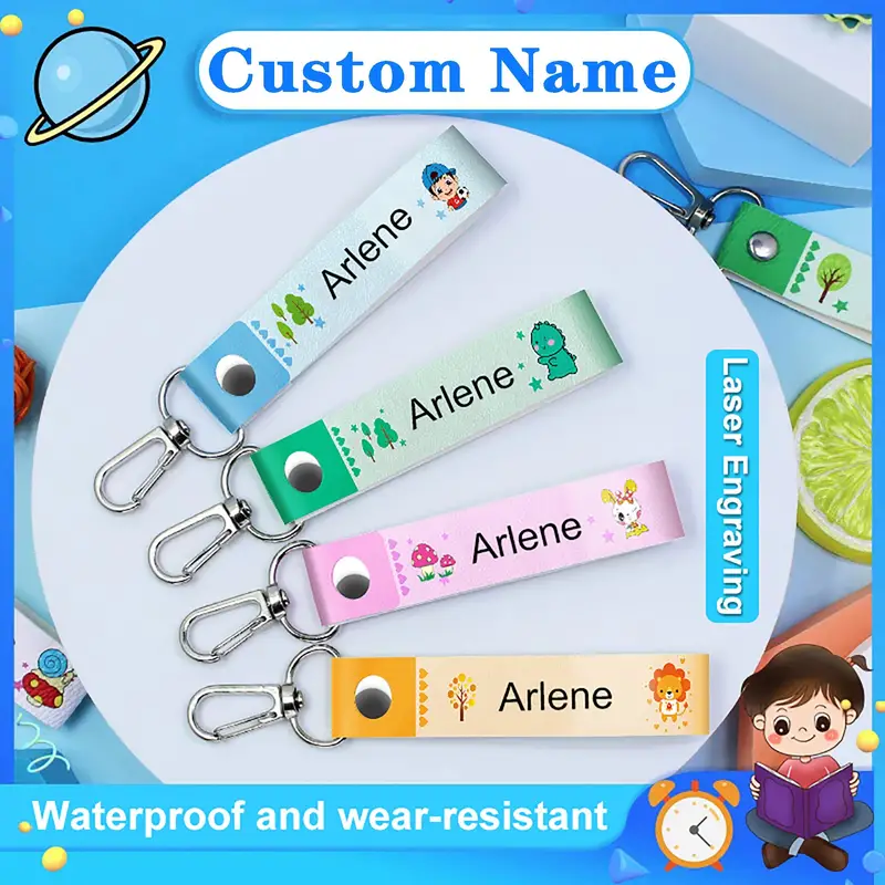 Personalized Name Badge Lanyard Name Tag Hooks Child Id Tags