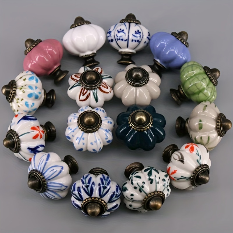 Antique Ceramic Knobs Vintage Ceramic Drawer Pulls Cupboard - Temu