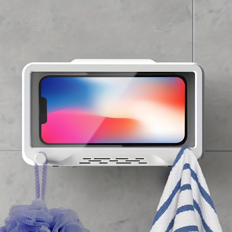 ANMONE impermeabile porta cellulare Box bagno a parete cassa del telefono  cellulare copertura doccia TV supporto pigro Stand