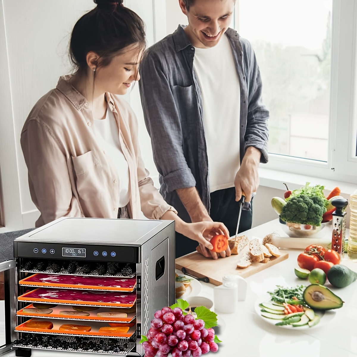  4 PCS Silicone Dehydrator mats with Edge Compatible