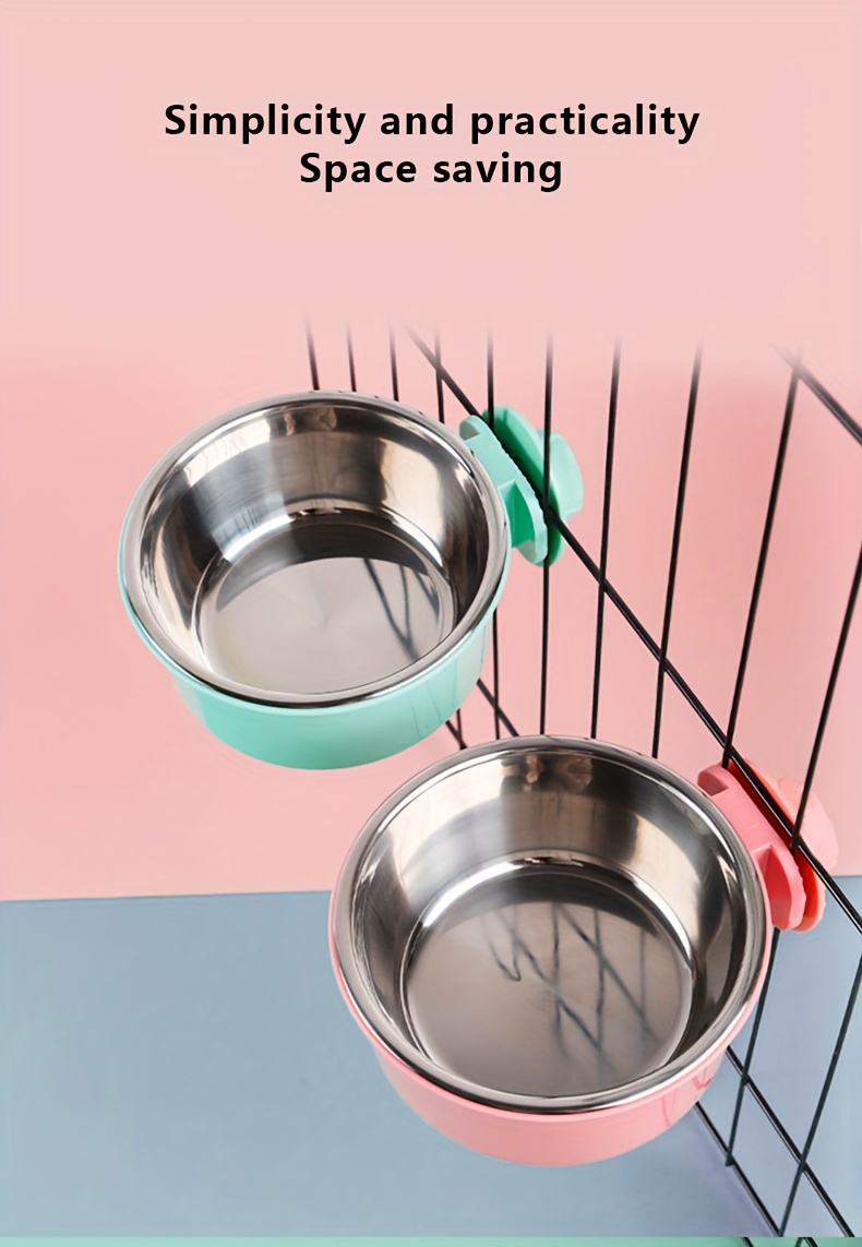 Pet Supplies Hanging Stainless Steel Dog Bowl Cat Bowl Food