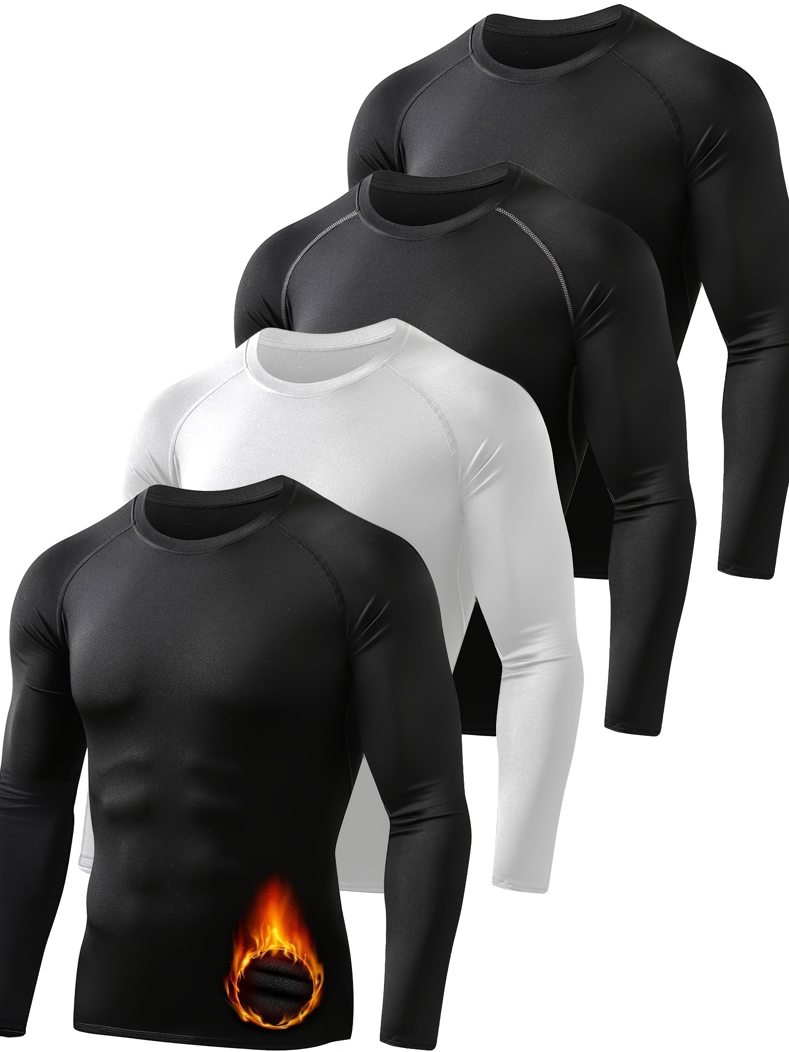 Men's Thermal Compression Shirts Long Sleeve Hunting - Temu