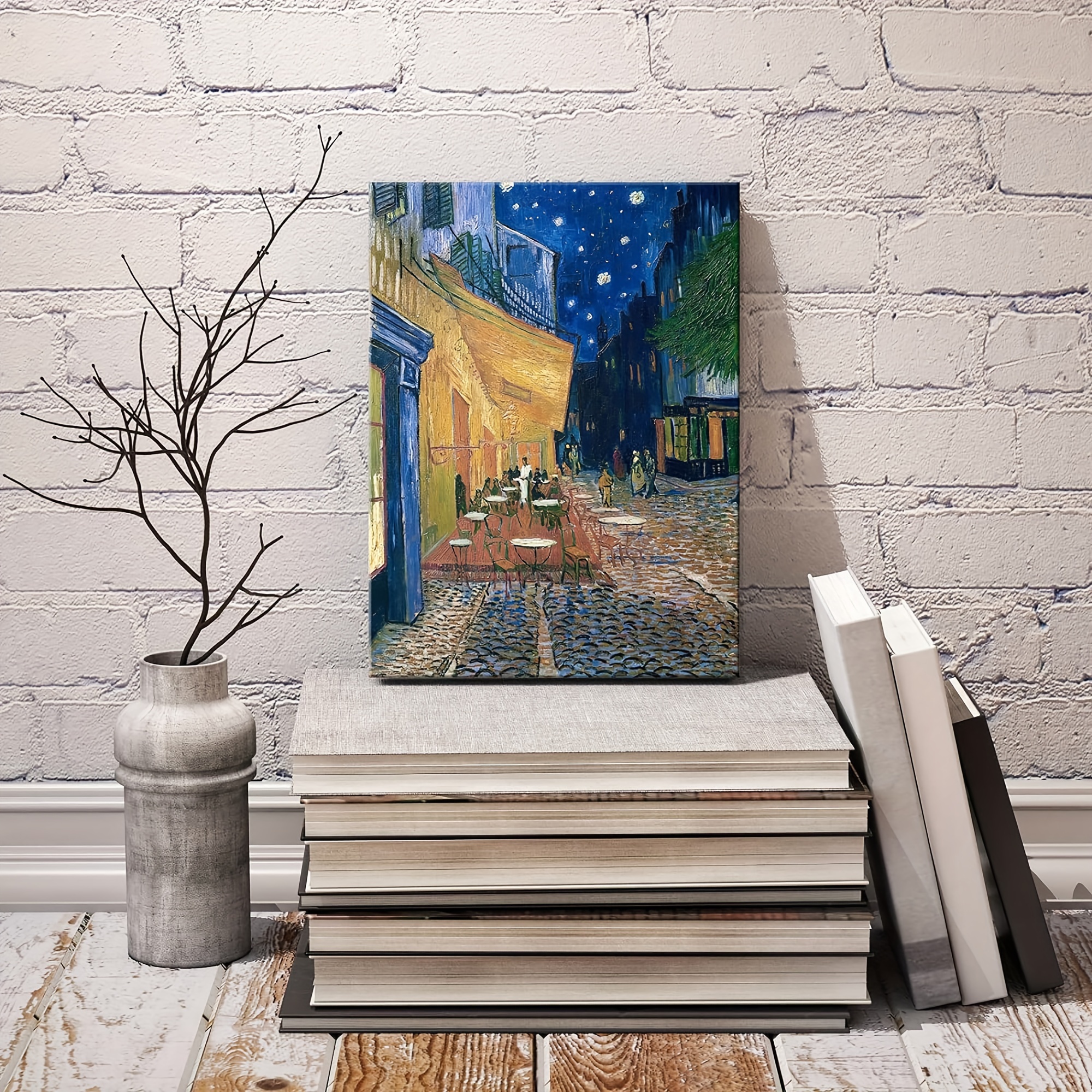 1pc Cafe Terrace At Night Modern Giclée Stampe su tela Van Gogh Dipinti ad  olio Riproduzione Paesaggio urbano Immagine Tela Wall Art Per Camera da  letto Cucina Decorazioni per la casa, Senza