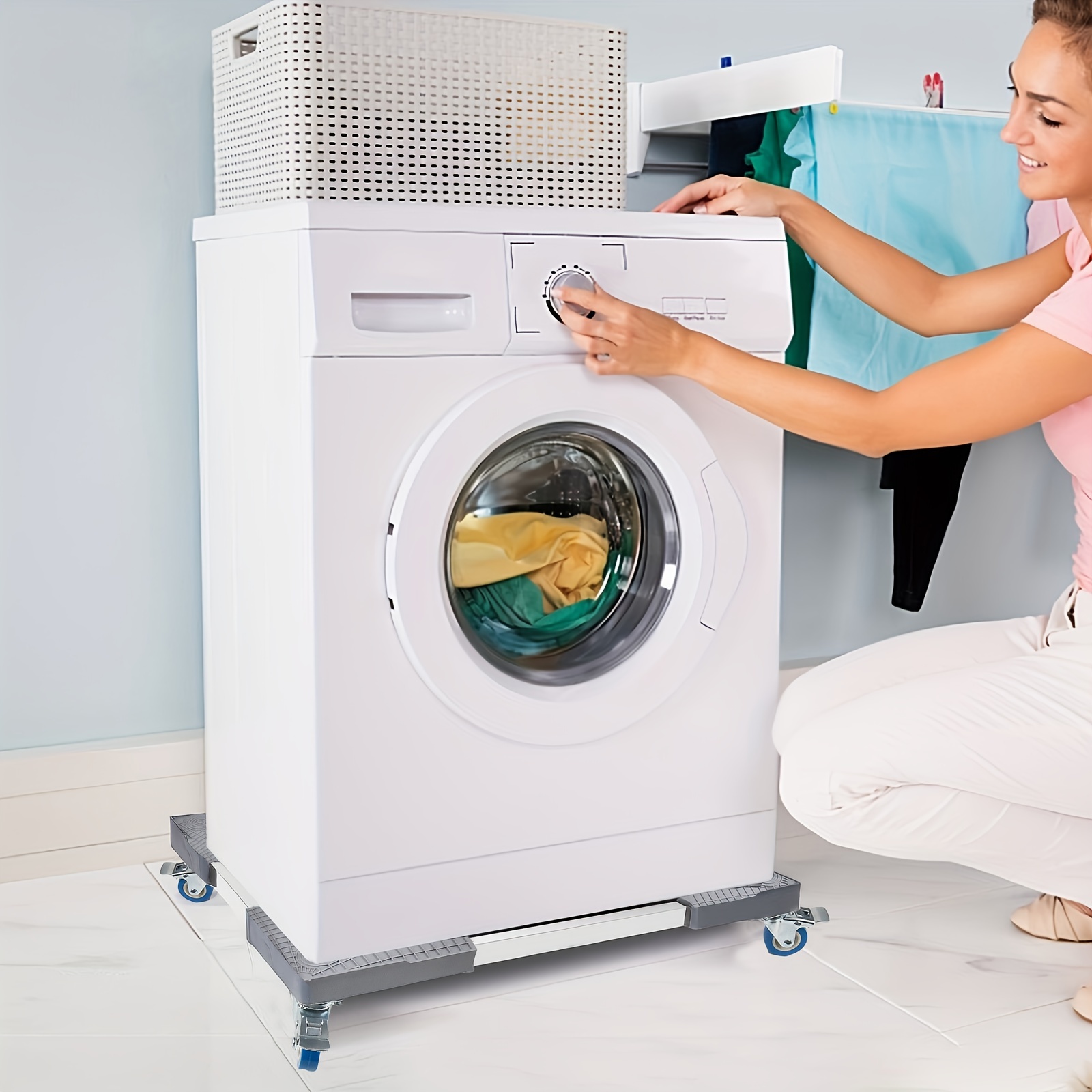 Comprar Base para lavadora de ruedas, soporte móvil, ruedas para patas de  muebles, rueda móvil para refrigerador
