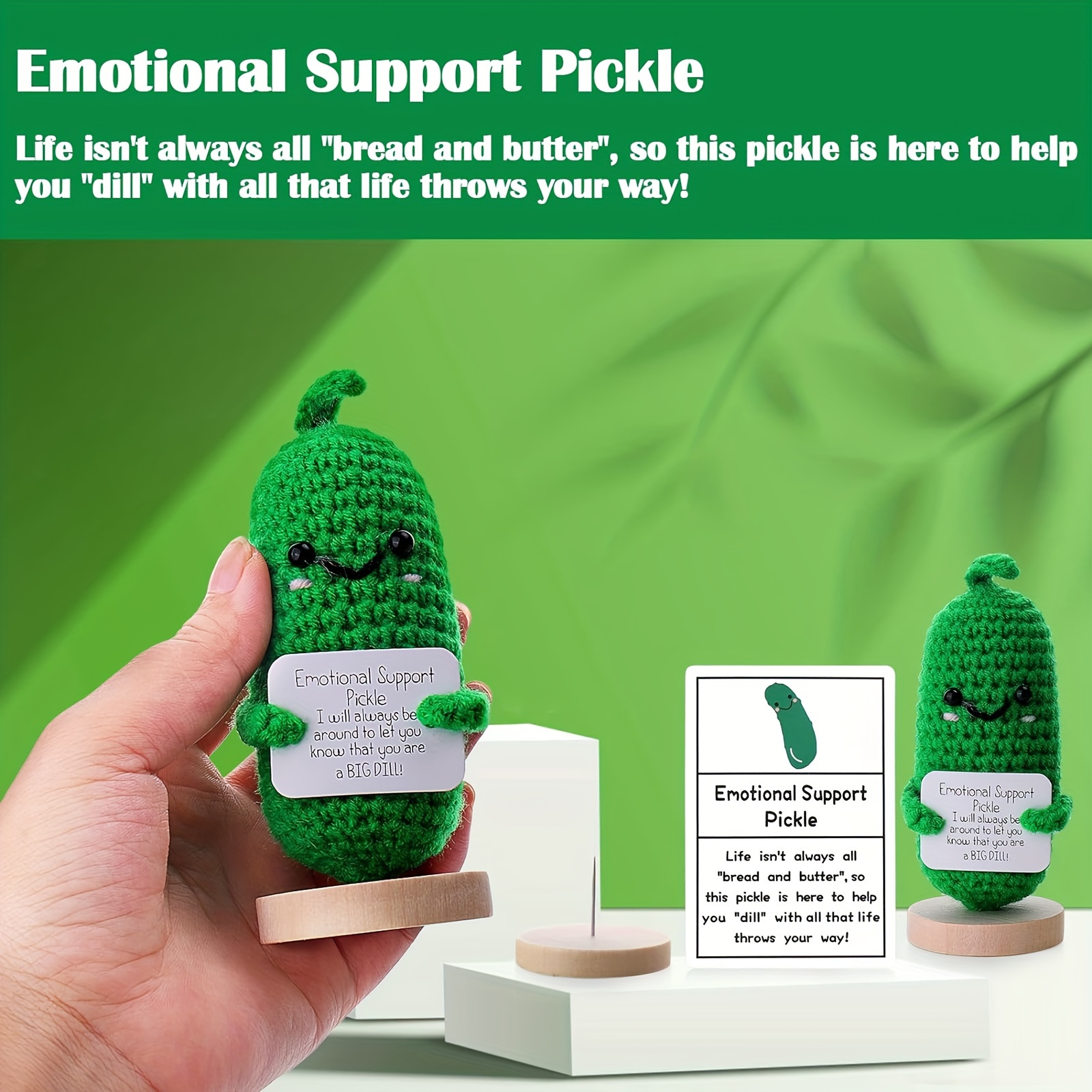 Emotional Support Pickle Handmade Emotional Support Pickled - Temu