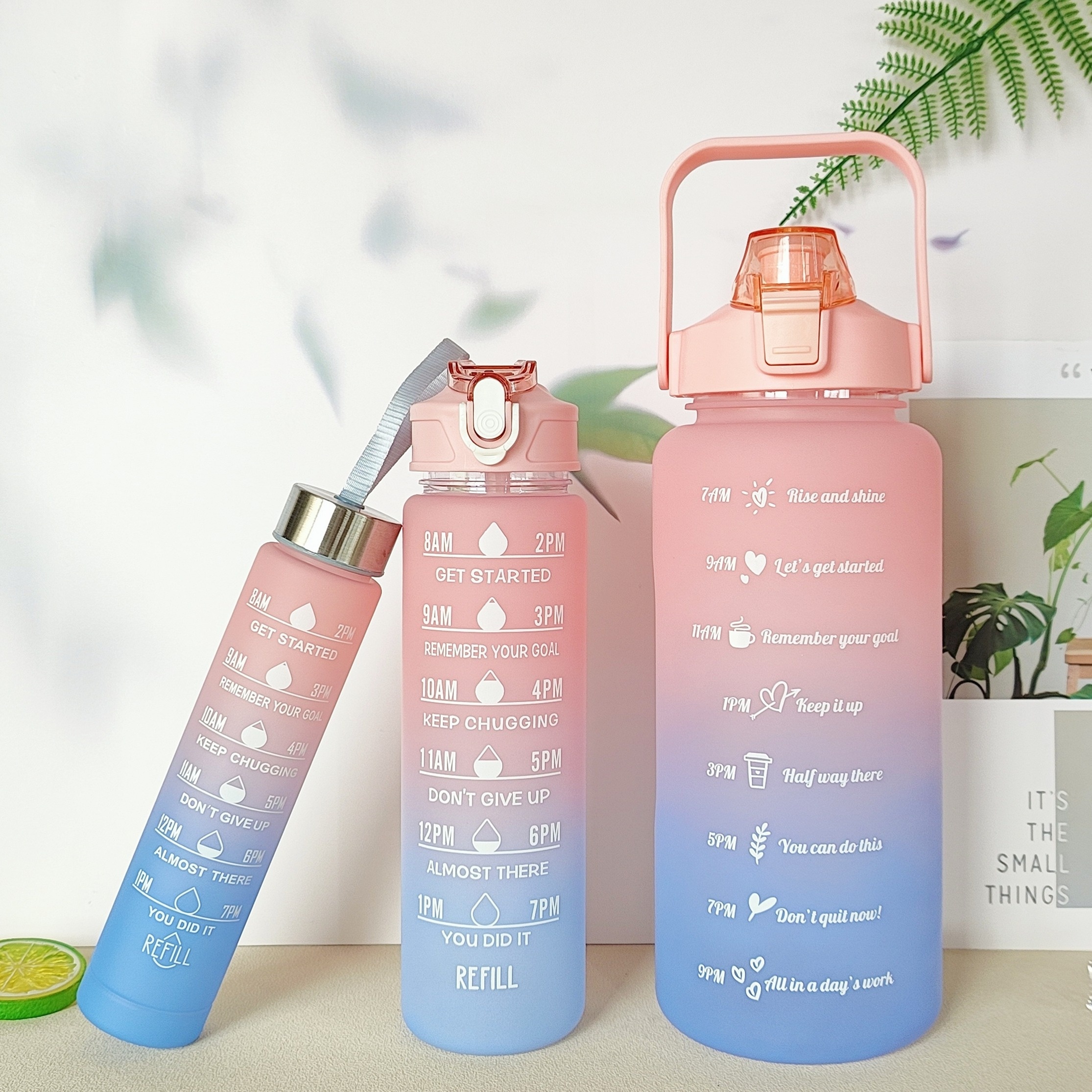 Stay Hydrated On the go: Gradient Color Water Bottles And - Temu