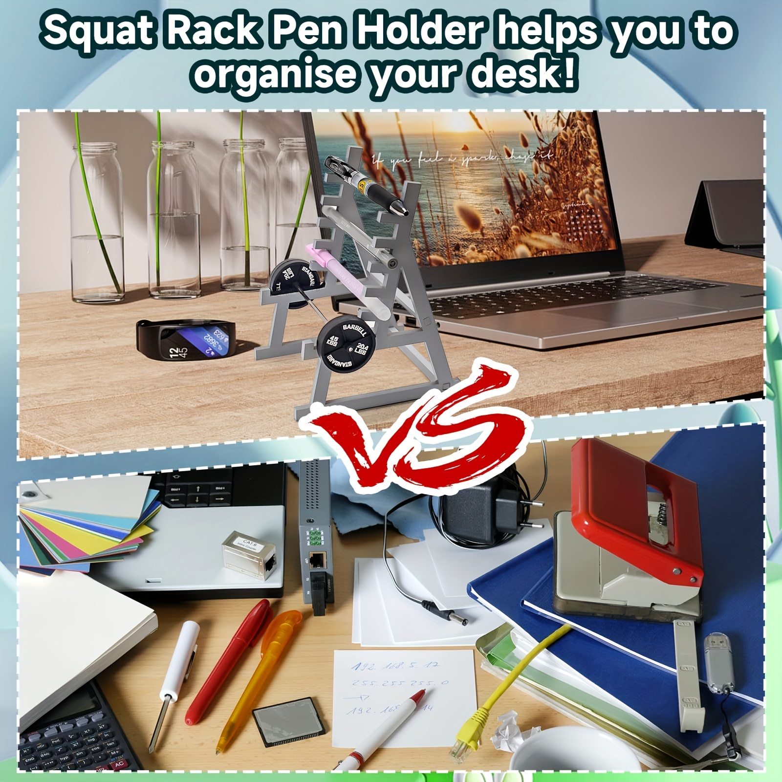 Pen Holder Squat Rack Fun Desk Accessories For Office Funny Pen