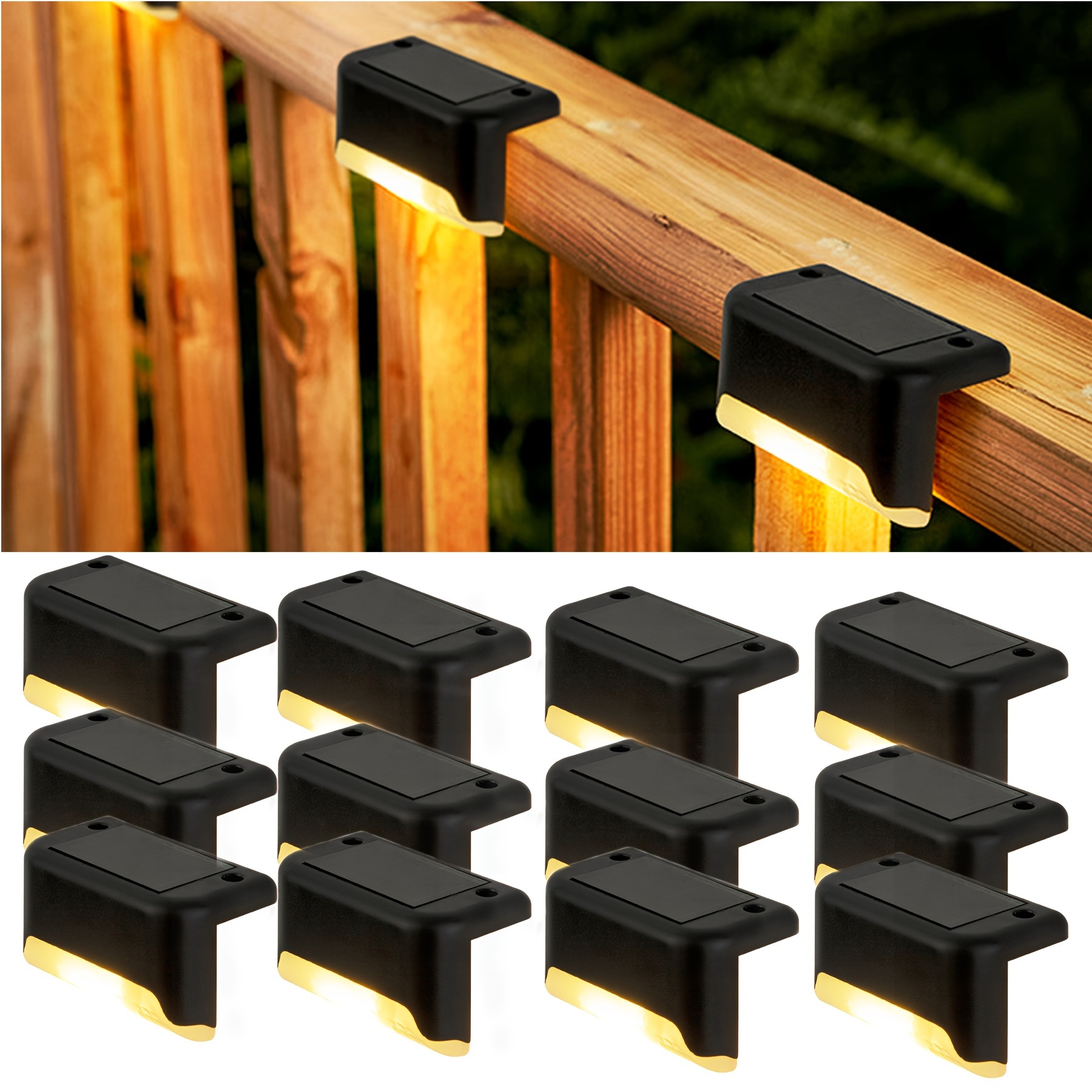 Solar Pool Side Lights Outdoor 8 Pack, Light Up Swimming Pool Accessories, Solar Deck Lights Waterproof Led For Stairs, Step, Fence, Yard, Patio, And