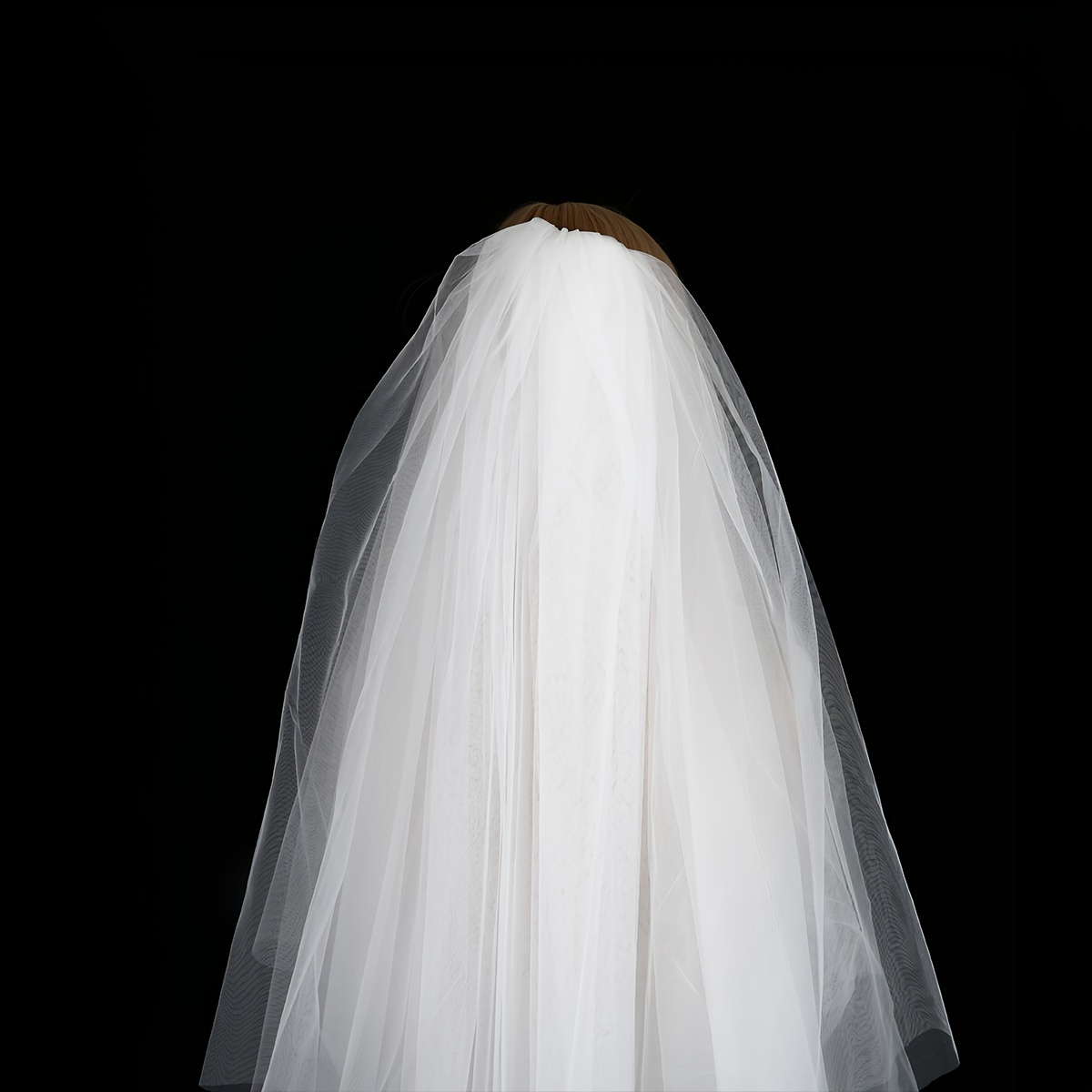 Pure White Baroque Princess Veil Minimalist Bridal Wedding Party