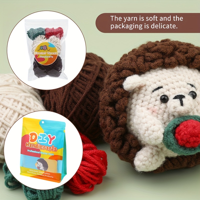 JOJOJOSDA Beginners Crochet Kit,3 Set Crochet Animal Kit,DIY Crochet Kit  for Beginners, Crochet Kits for Kids and Adults, with Instructions and