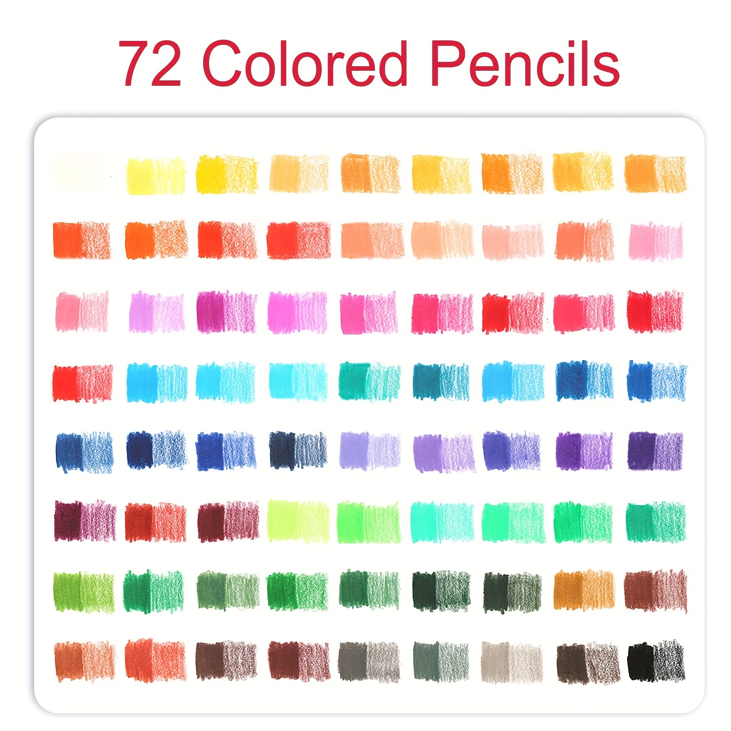 Colored Pencils For Adult Coloring Book,1 Set Of 72 Colors,Artists Soft  Core With Vibrant Color,Ideal For Drawing Sketching Shading,Coloring  Pencils F