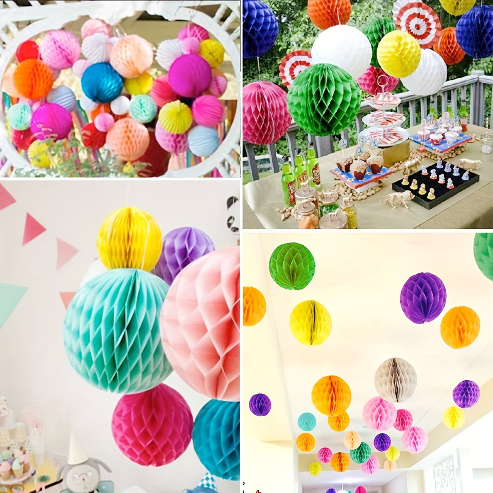 Rainbow Colorful Birthday Decorations, Happy Birthday Banner with Pom Poms  Paper Circle Garland Swirl Streamers for Girls Women Party Supplies
