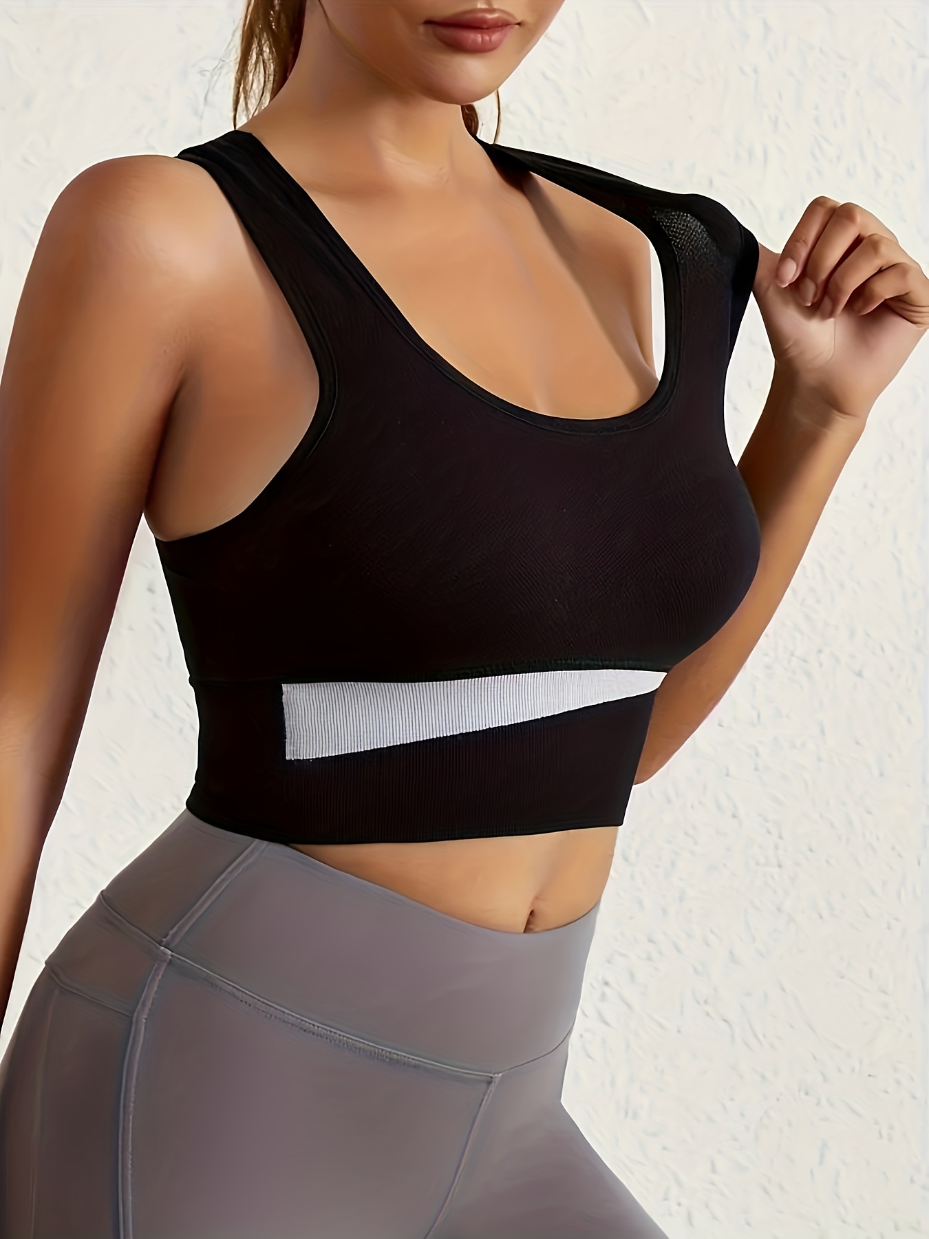 Racerback Wireless Sports Bras Comfy Breathable Running - Temu