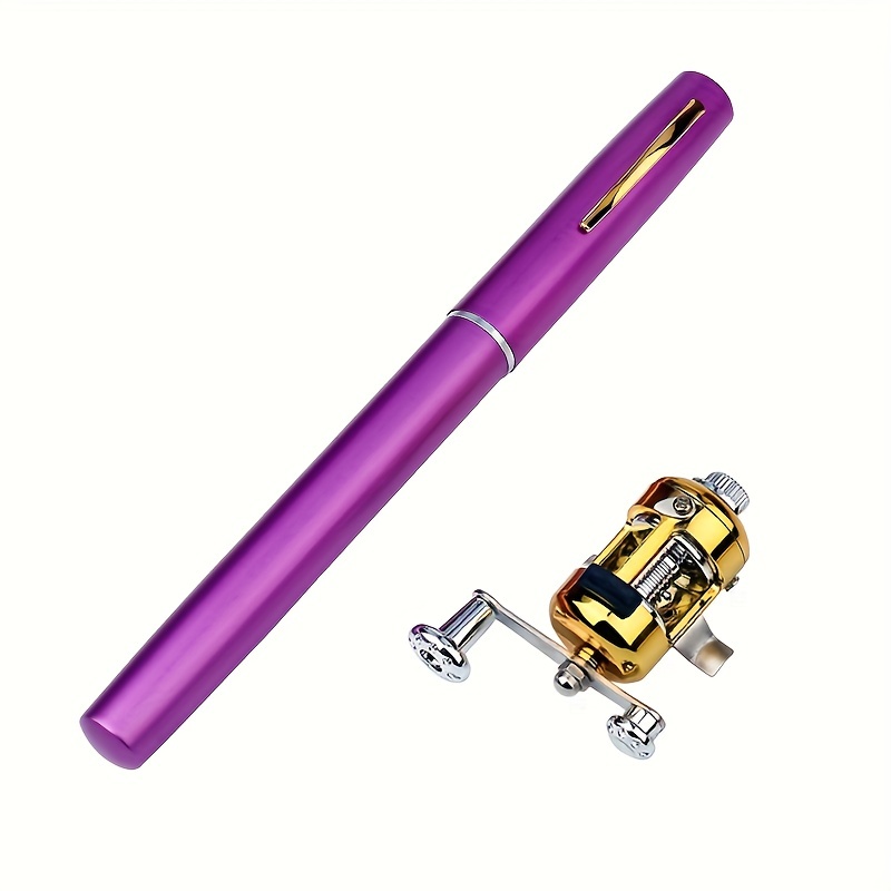 Mini Pocket Ice Fishing Rod Portable Telescopic Pen shape - Temu