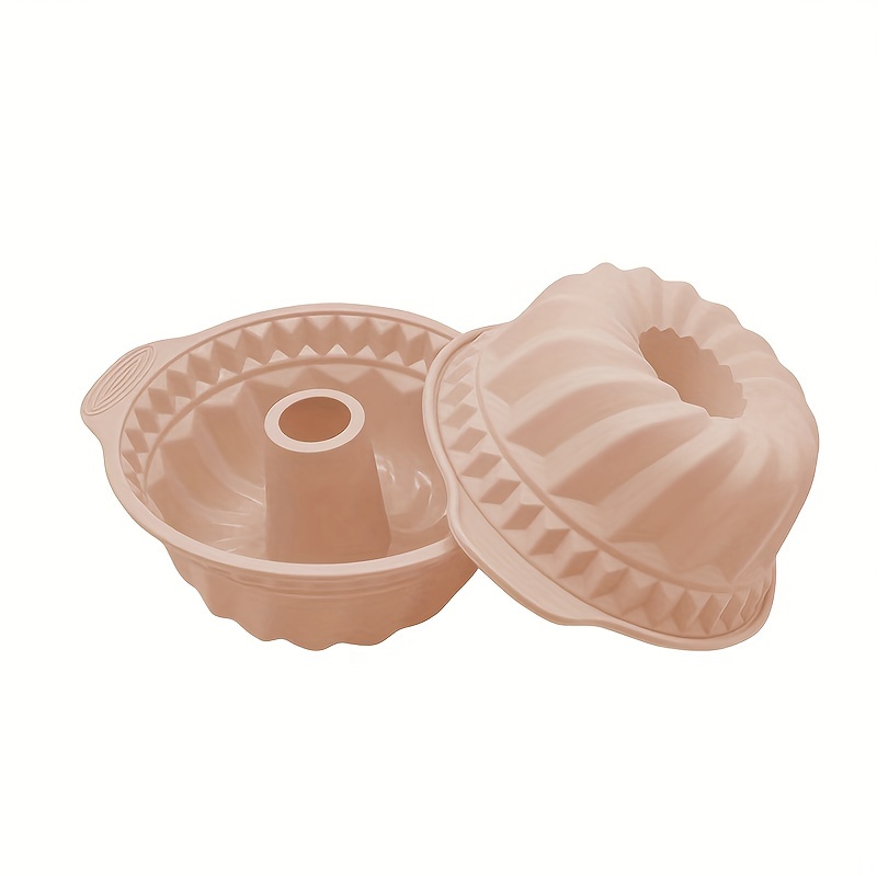 Silicone Bundt Cake Pan With Handle Silicone Fluted Tube - Temu