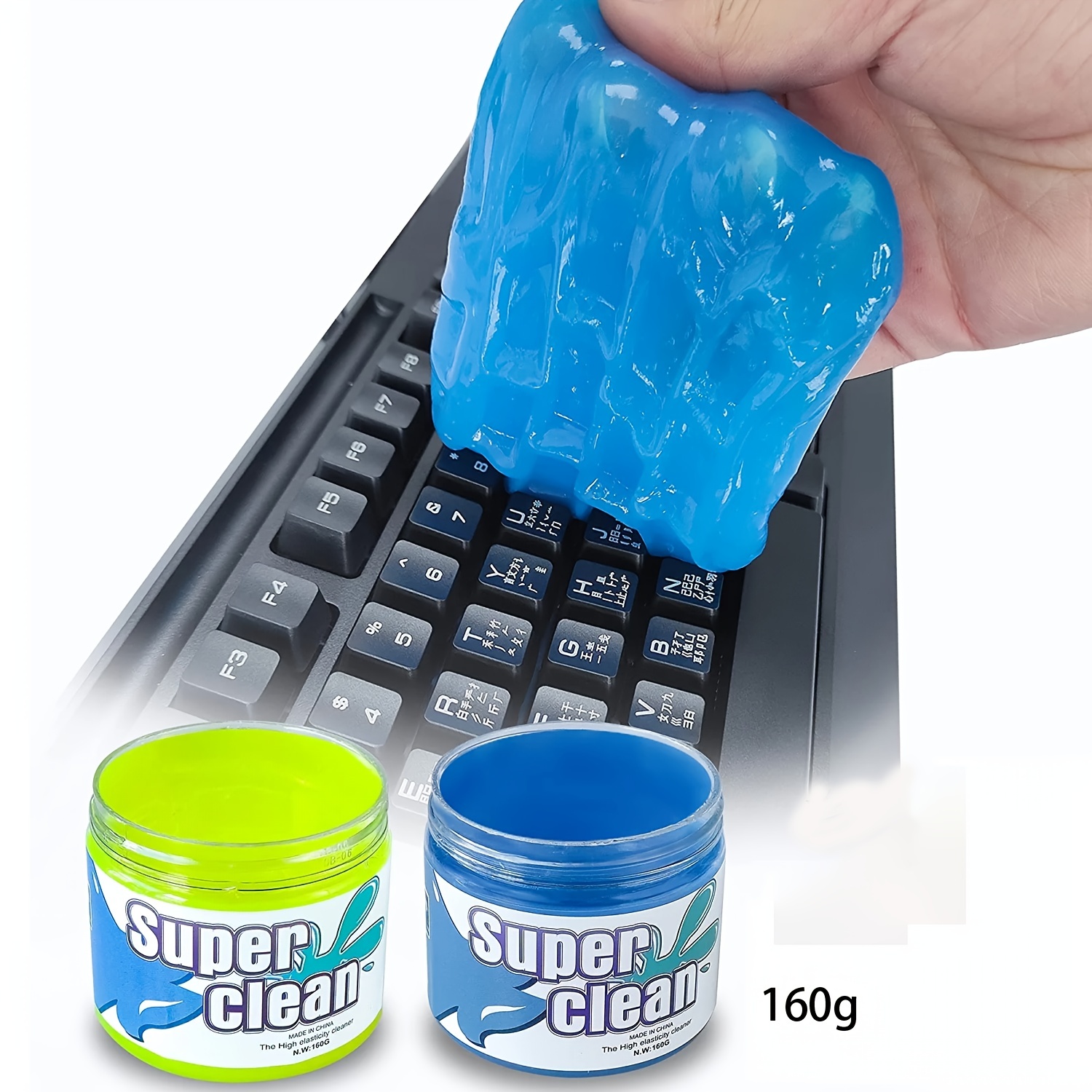 Haussimple Car Cleaning Gel for Detailing Car Vent Cleaning Putty for PC Laptop Keyboard - 4 Pack, Blue