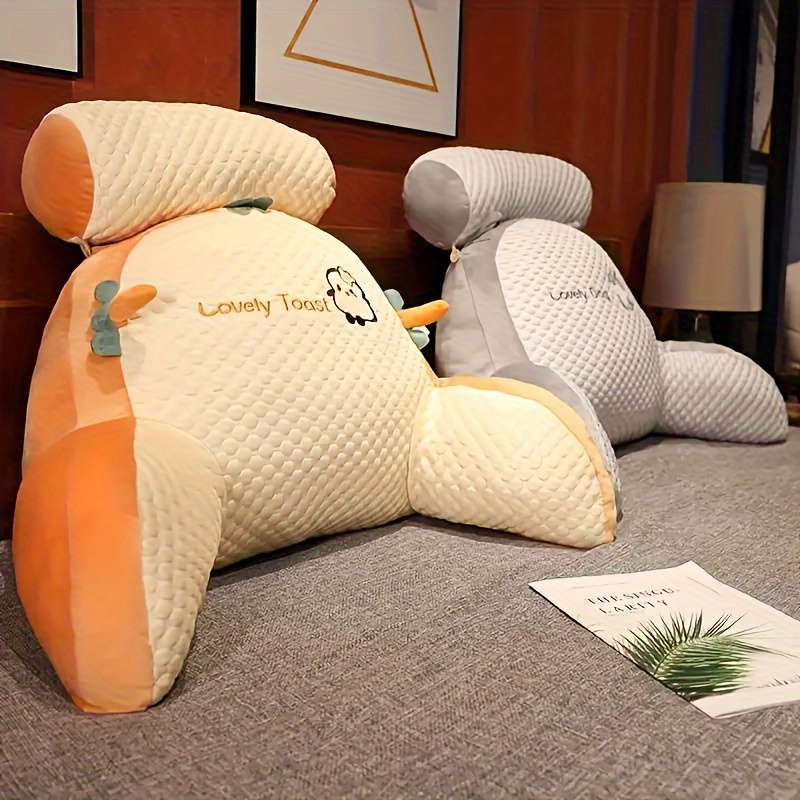 Cartoon Chair Cushion Toast Travel Plush Back Cushions Soft Washable Seat  Padding Office Dorm Bedroom Gift for Birthday