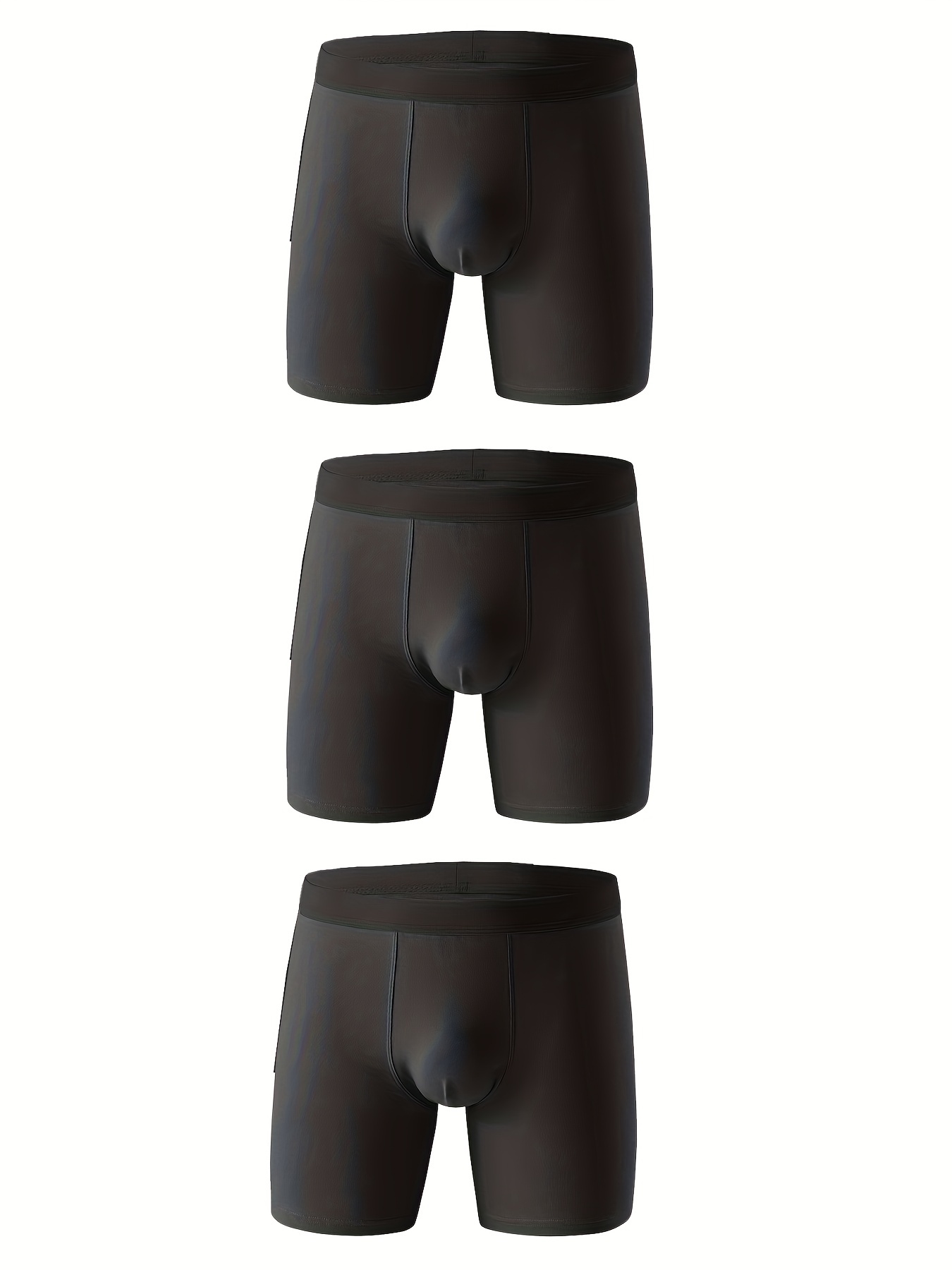 Men's Elastic Solid Color Breathable Soft Underwear - Temu Canada