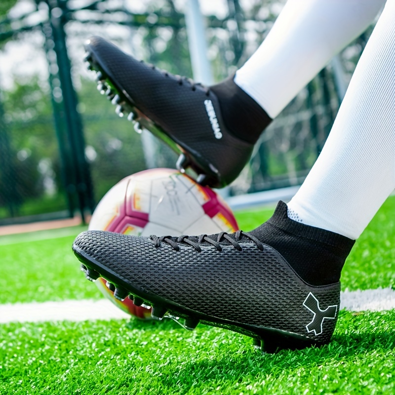  Botas de fútbol para hombre, Turf Hightop TF, zapatos de fútbol  profesionales para interiores y exteriores, Negro, 7.5 : Ropa, Zapatos y  Joyería