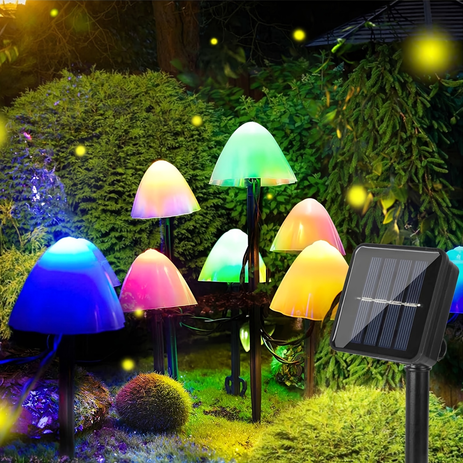 Jardin extérieur Solaire Led Lumières Imperméable à l'eau Pelouse Sentier  Décoartion Paysage Lampe Rgb Multicolore Éclairage