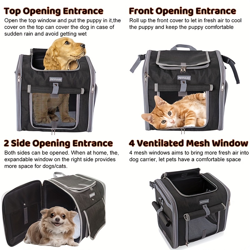 MuchL Cat Carrier Soft-Sided Pet Travel Carrier for Medium Cats Small Cats  Dog Carriers for Small Dogs Puppy Comfort Portable Foldable Dog Cat Pet