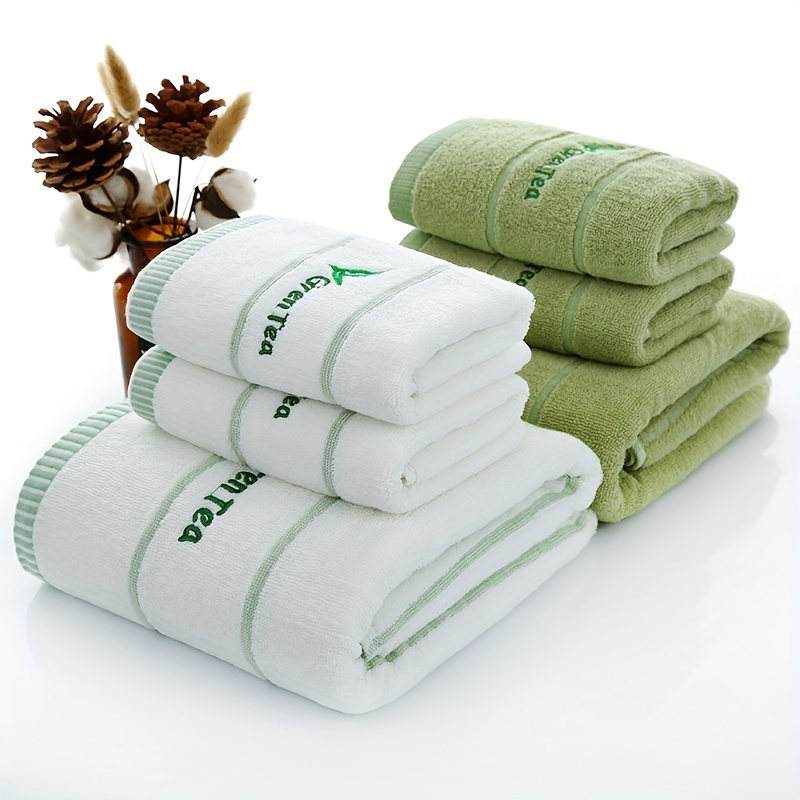 Green Tea Towel Set - Kitchen Towels + Accessories