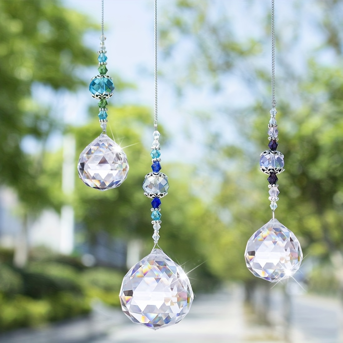 Handmade Crystal Ball Sun Catcher Ornament Hanging Prism - Temu