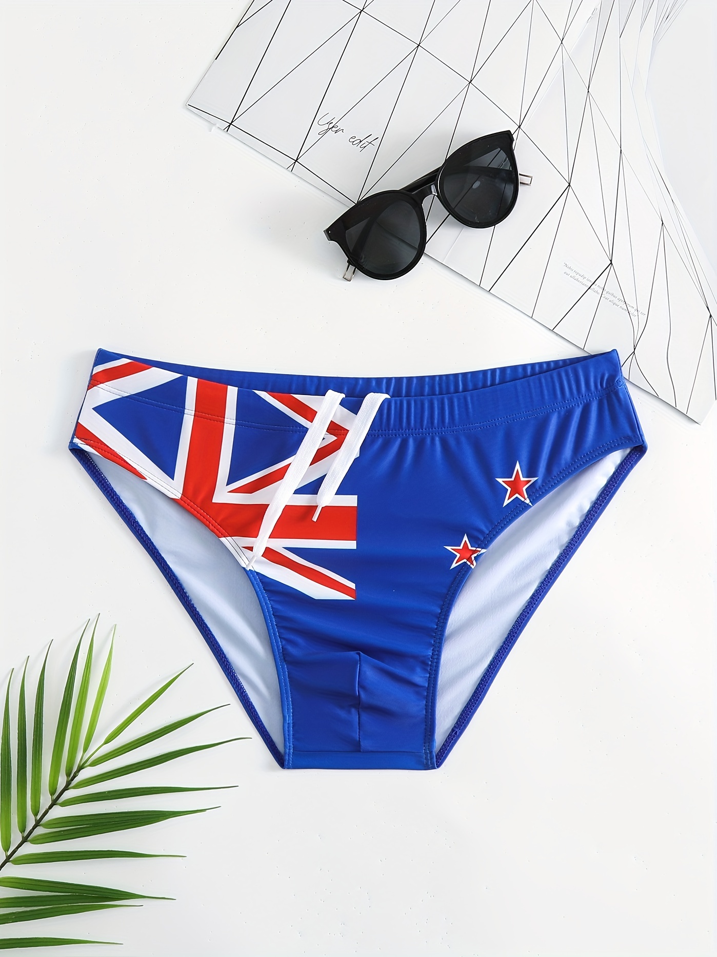 Men's Swim Briefs Chain Design Thong Swimsuit Shorts Pants - Temu