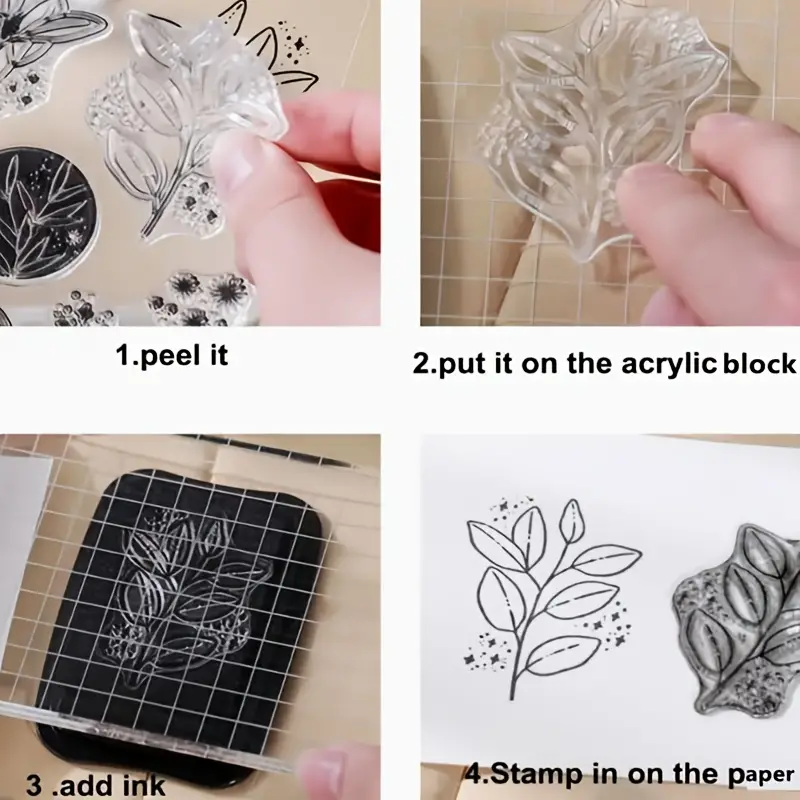 Flower Silicone Clear Stamp For Card Making card Making - Temu