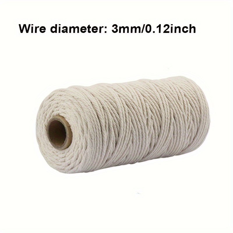2mm Pure Cotton Macrame Rope - 200m Roll