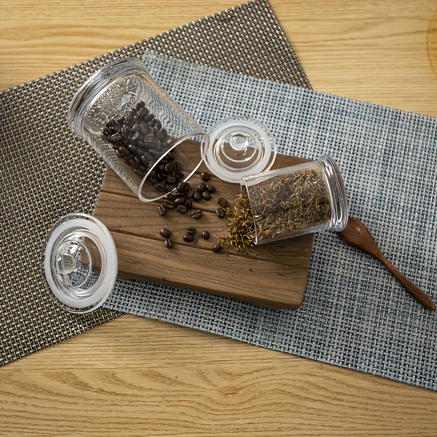 Bathroom Storage Jars Set with Lids - Apothecary Can